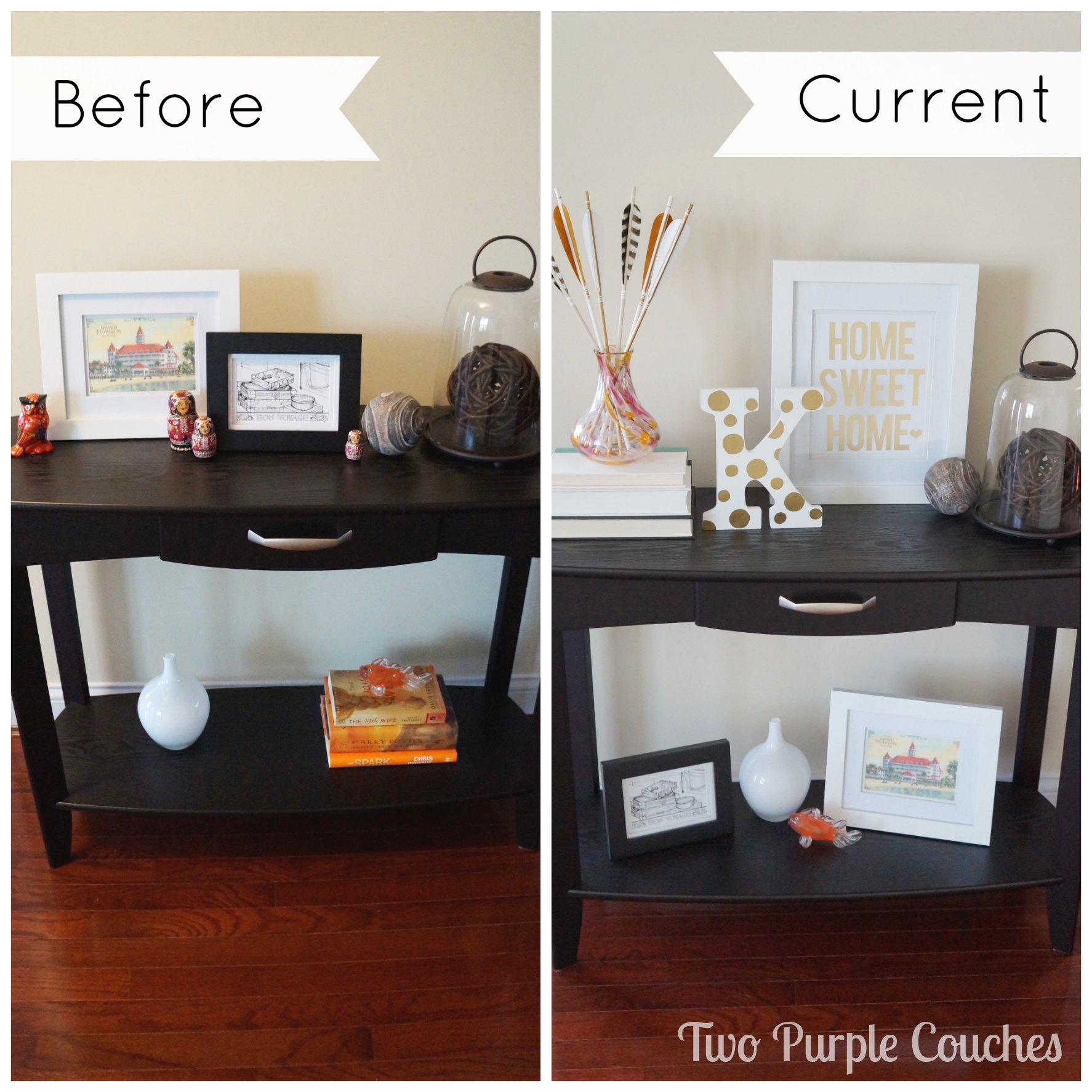 Entryway Console Styling