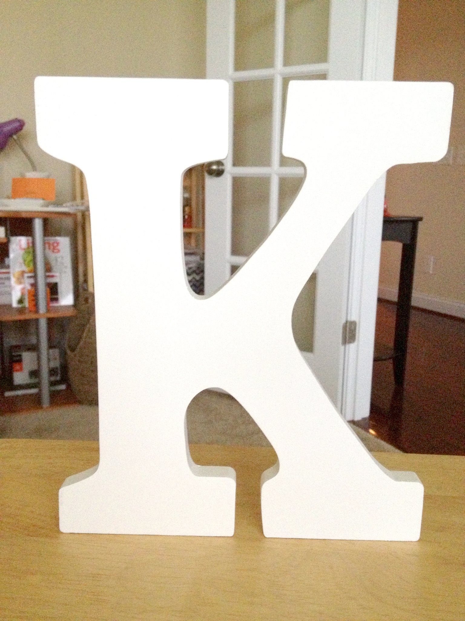 letter K, wooden letter, letter monogram