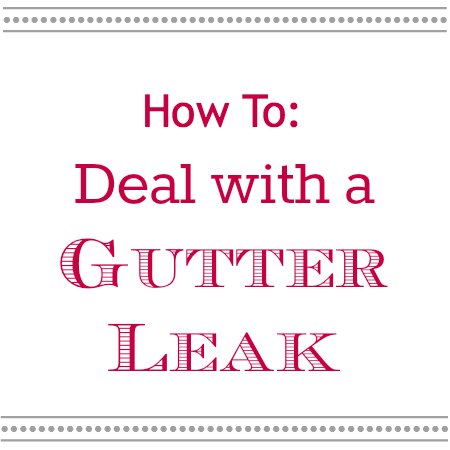How To Deal with a Gutter Leak