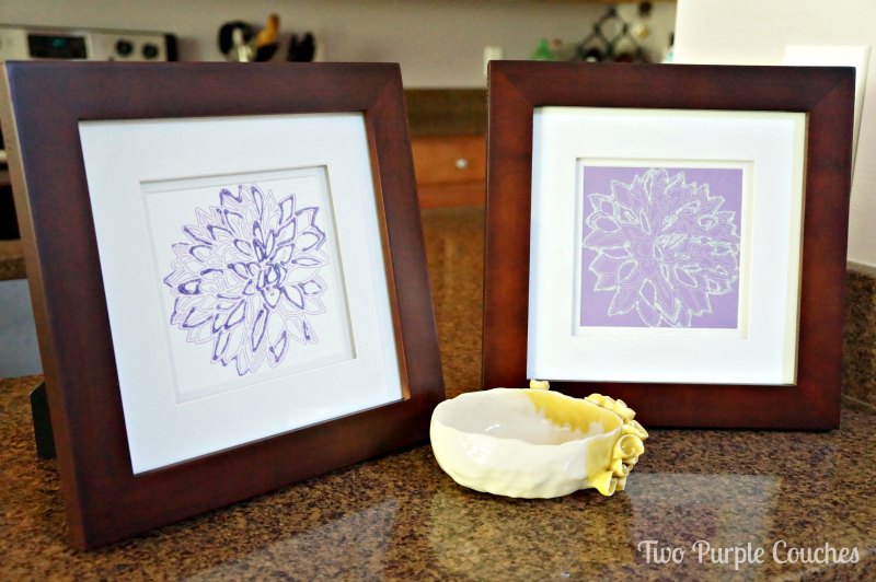 Silhouette Sketch Pens Peony Prints by Two Purple Couches #silhouette #cameo #artprints #papercrafting #papercrafts