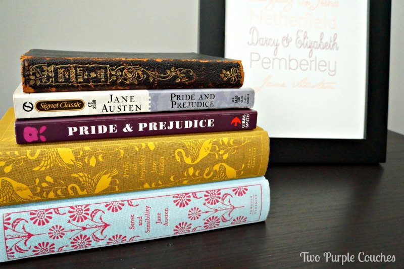 Jane Austen novels collection by Two Purple Cocuhes #silhouettecameo #silhouettechallenge #austen #subwayart #prideandprejudice #senseandsensibility