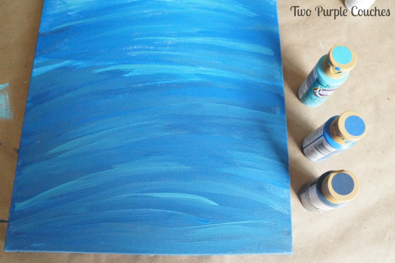 How to create an ombre painting: Step Four. www.twopurplecouches.com #painting #ombre #art #diyart