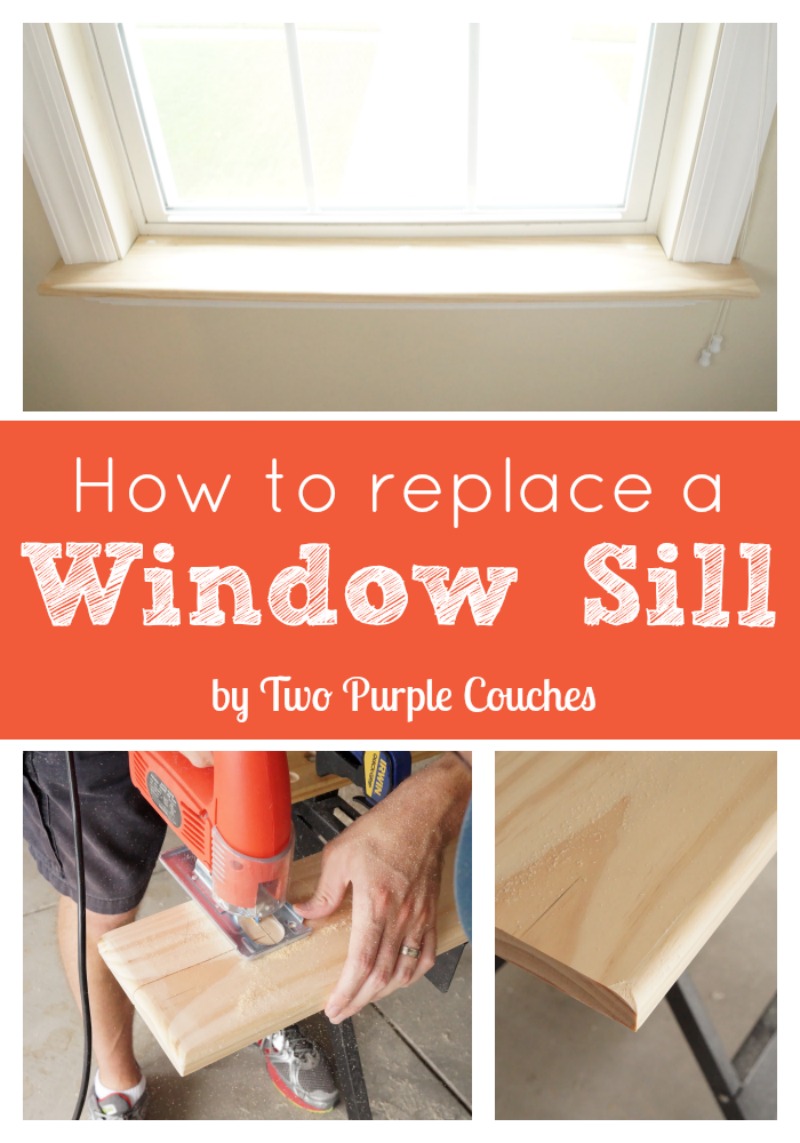 How To Replace An Interior Window Sill Two Purple Couches