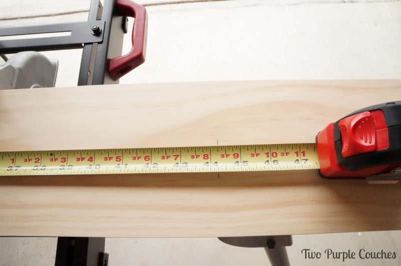 How to build a new window sill: Measure for the length you need. via www.twopurplecouches.com #diy #masterbedroommakeover #buildlikeagirl 