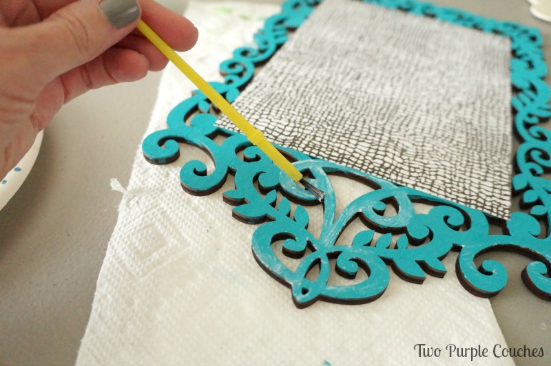 Add sparkle Mod Podge to projects for extra glimmer. via www.twopurplecouches.com