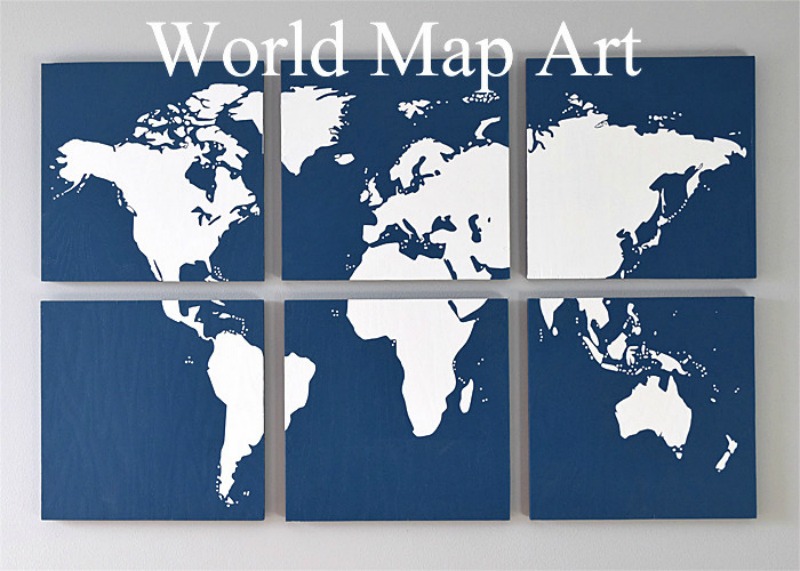 Creative Spark Feature: World Map Art from Craving Some Creativity