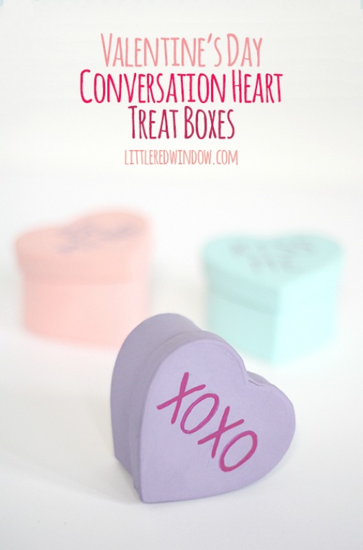 Creative Spark Feature: Valentine's Day Conversation Heart Treat Boxes from Little Red Window
