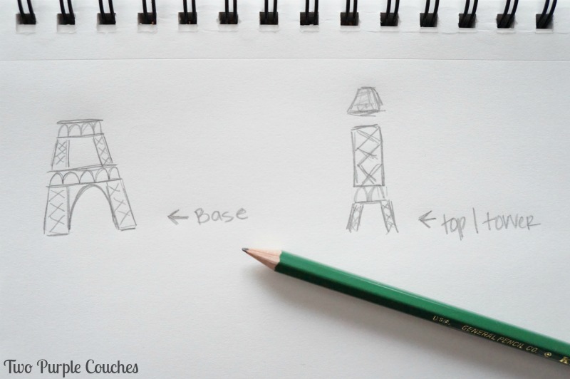 How to draw the Eiffel Tower. via www.twopurplecouches.com