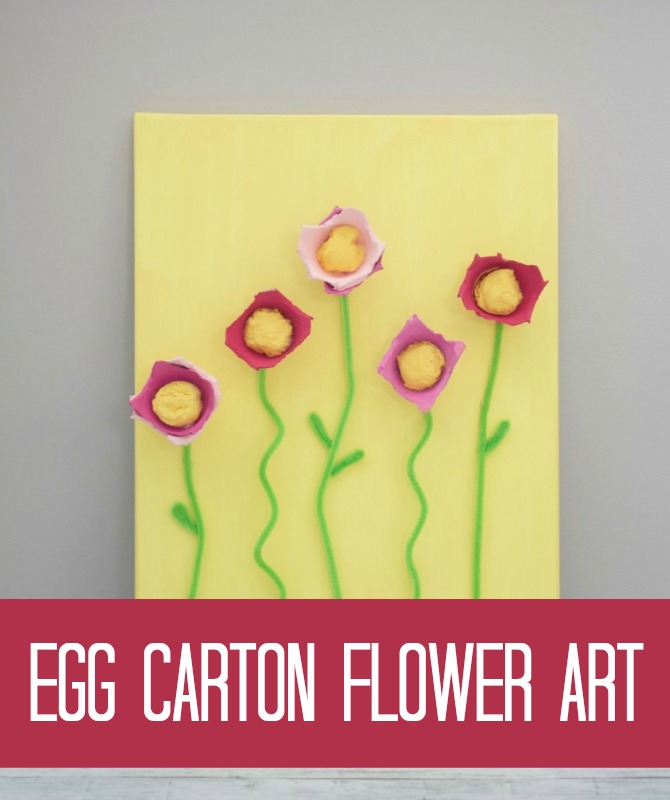 Easy Kid's Craft: Egg Carton Flower Art