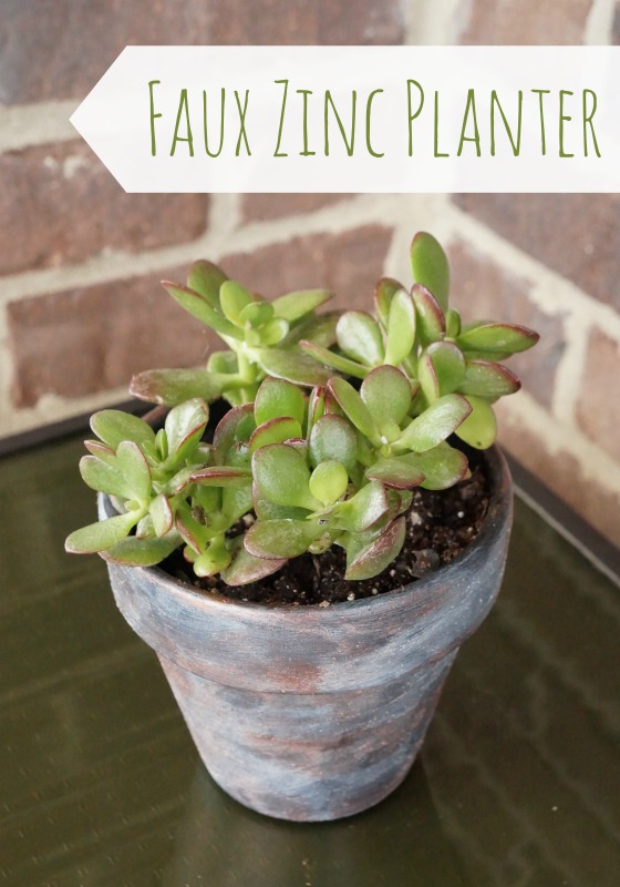 Create the look of Faux Zinc Planters in 4 Easy Steps!