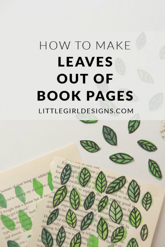 How to make leaves out of book pages
