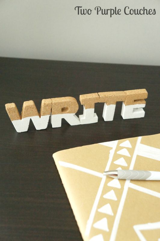 Paint-Dipped Decorative Letters and Words. via www.twopurplecouches.com