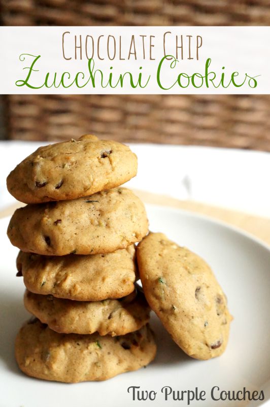 These incredibly moist and delicious Chocolate Chip Zucchini Cookies are sure to please any cookie lover! via www.twopurplecouches.com