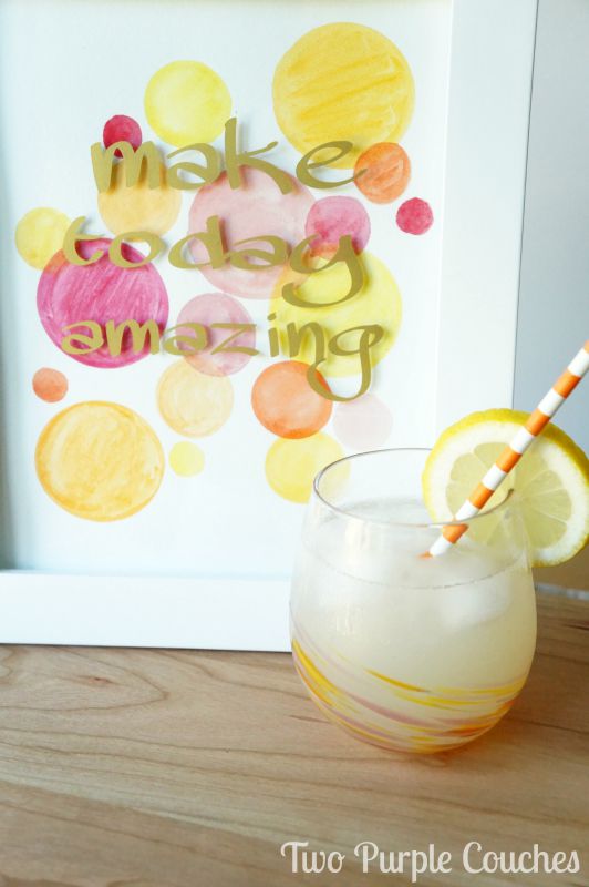 Make today amazing with a glass of this incredibly refreshing Sparkling Ginger Lemonade! via www.twopurplecouches.com