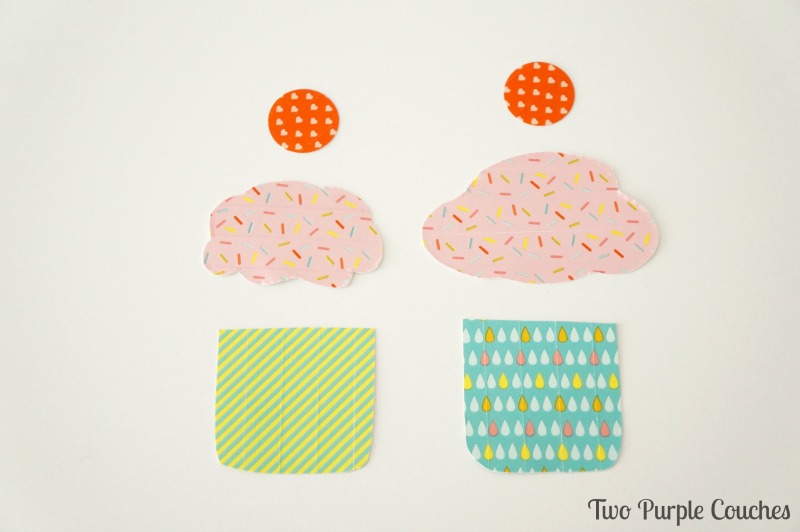 make cupcake decorations using washi tape