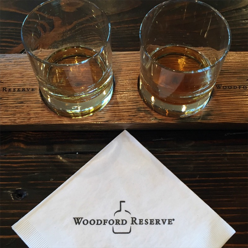 Bourbon tasting at Woodford Reserve