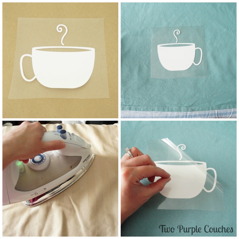 How to iron a design onto a tea towel using heat-transfer vinyl (or HTV)