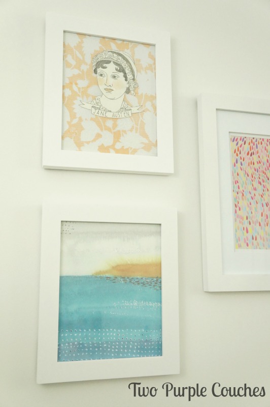 Craft room artwork - creating a simple gallery wall of bold, colorful prints