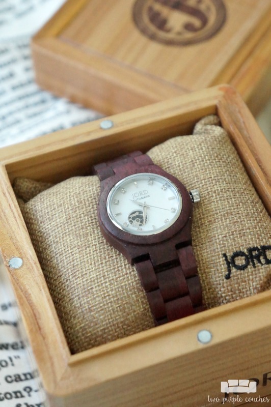 Wood textures + rich purples = this fall's must-have fashion accessory! JORD Wood Watches