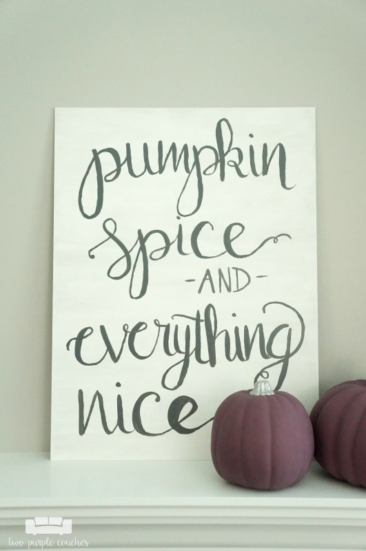 Create your own beautiful hand-lettered art for fall using this easy-to-follow tutorial. Use for fall decorating on a mantel or entryway table!