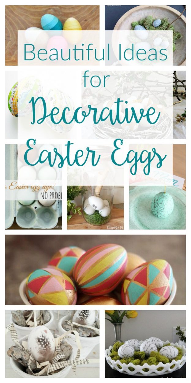 Check out these 10 decorative Easter egg ideas! So many beautiful and easy DIY Easter egg ideas. These are perfect for Spring crafts and home decor.