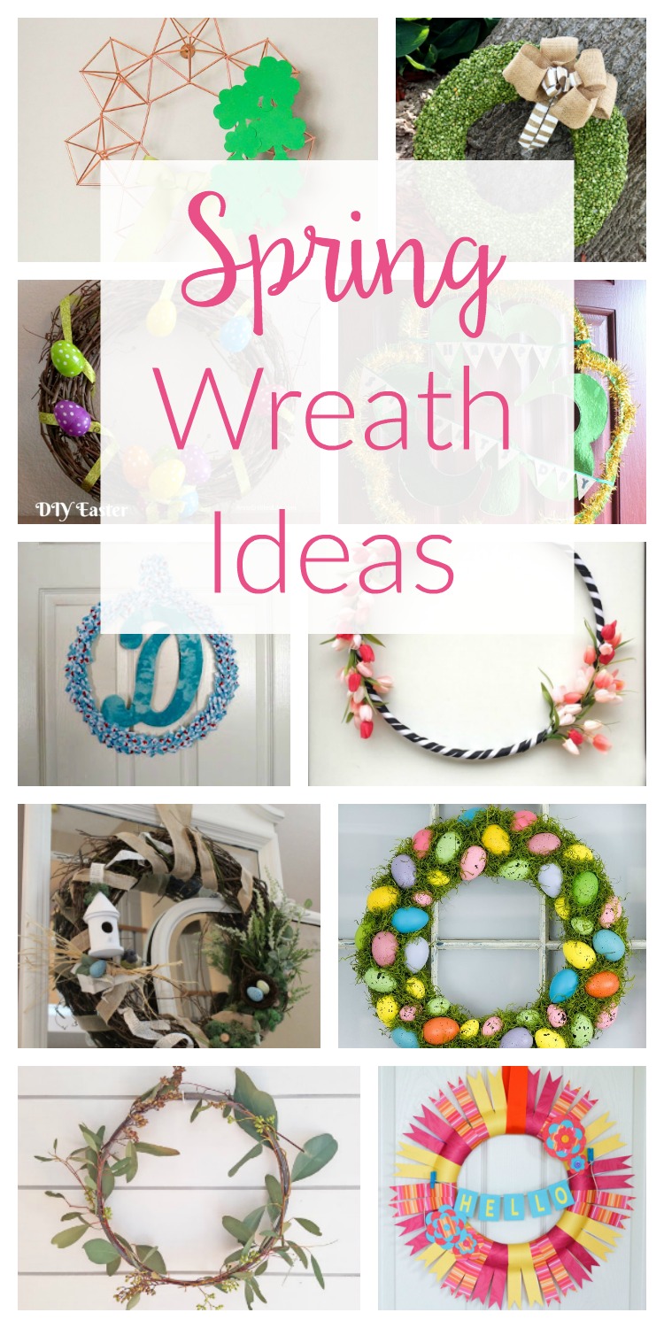 Brighten up your front door with one of these gorgeous Spring wreath ideas! So many pretty DIY wreaths you can make yourself!