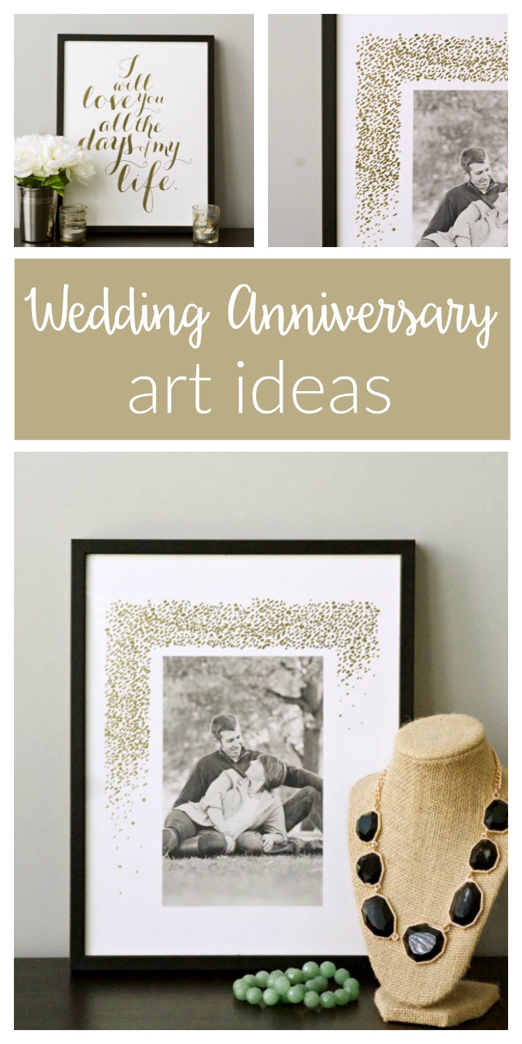 Wedding Anniversary Photo Art Ideas / Beautiful and simple art ideas for celebrating your wedding day, graduation day and other special occasions. #ad #sponsored