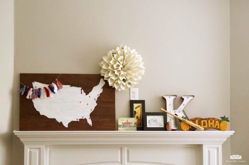 Use your summer vacation as inspiration for decorating your summer mantel! Gather souvenirs and travel mementos to create unique mantel decor.