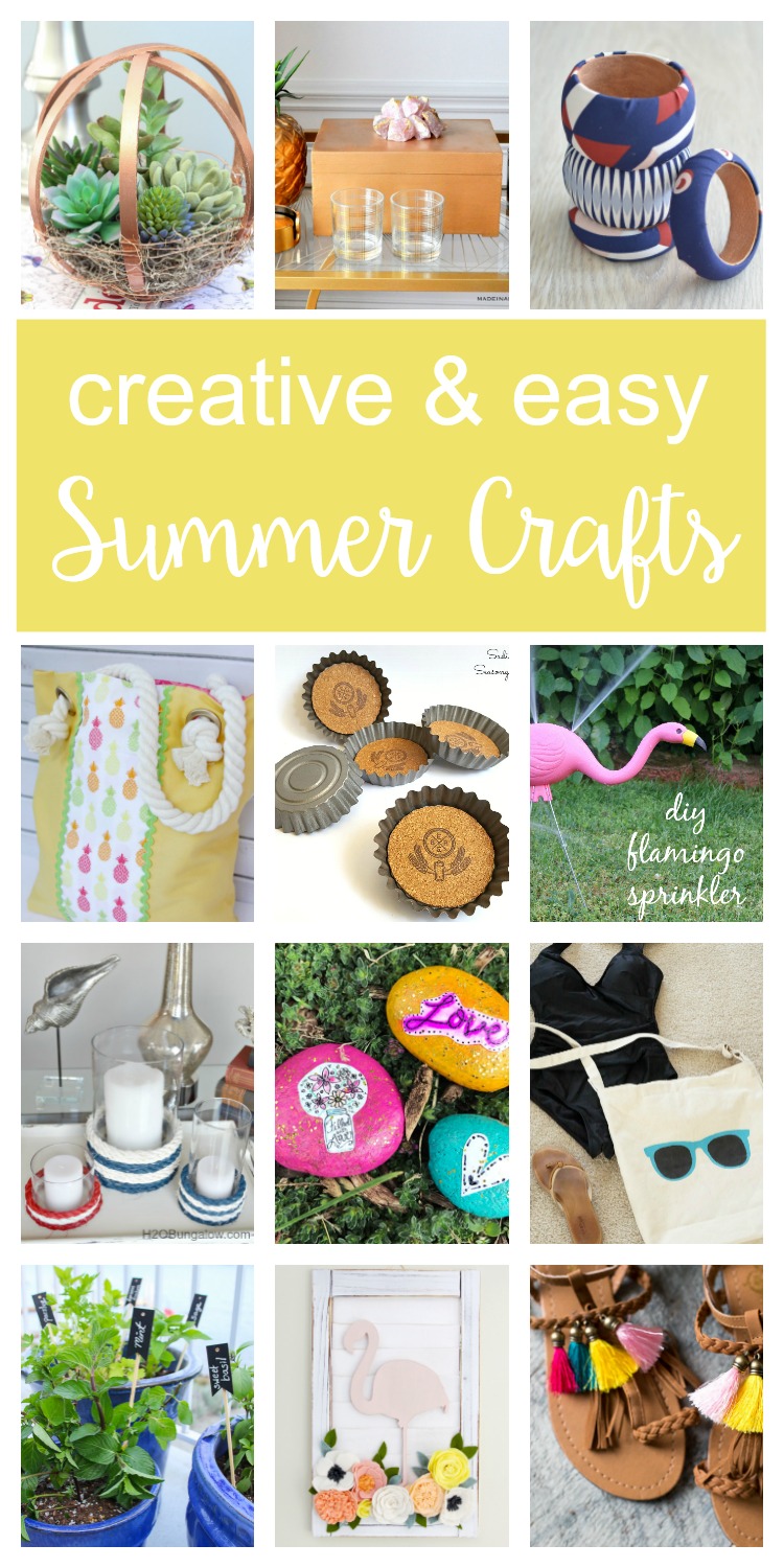 Summer Crafts Ideas - Check out these 12 creative & fun crafts ideas you'll want to DIY this summer! Cute ideas for kids, adults, for home and outdoors.