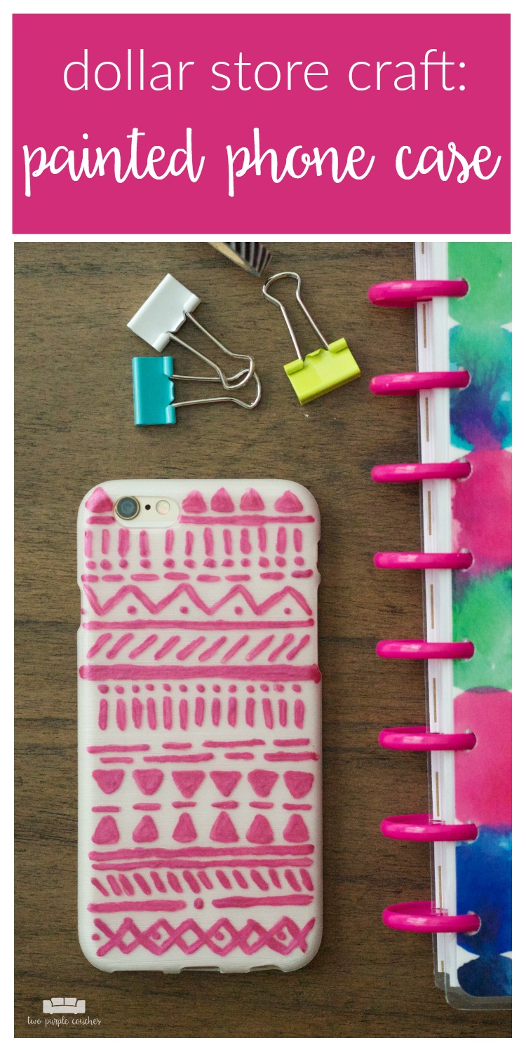 DIY Tribal Painted Phone Case / Awesome idea! Buy a plain phone case from the dollar store and give it a unique tribal-geo design with DecoArt paint!