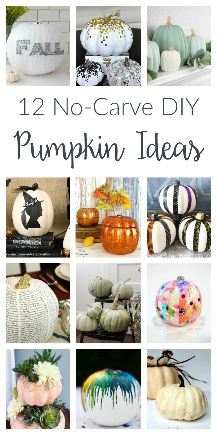 Pumpkin decorating ideas - fun and easy no-carve DIY crafts ideas for adults, teens and kids alike. Enjoy your pumpkins all through the fall season!
