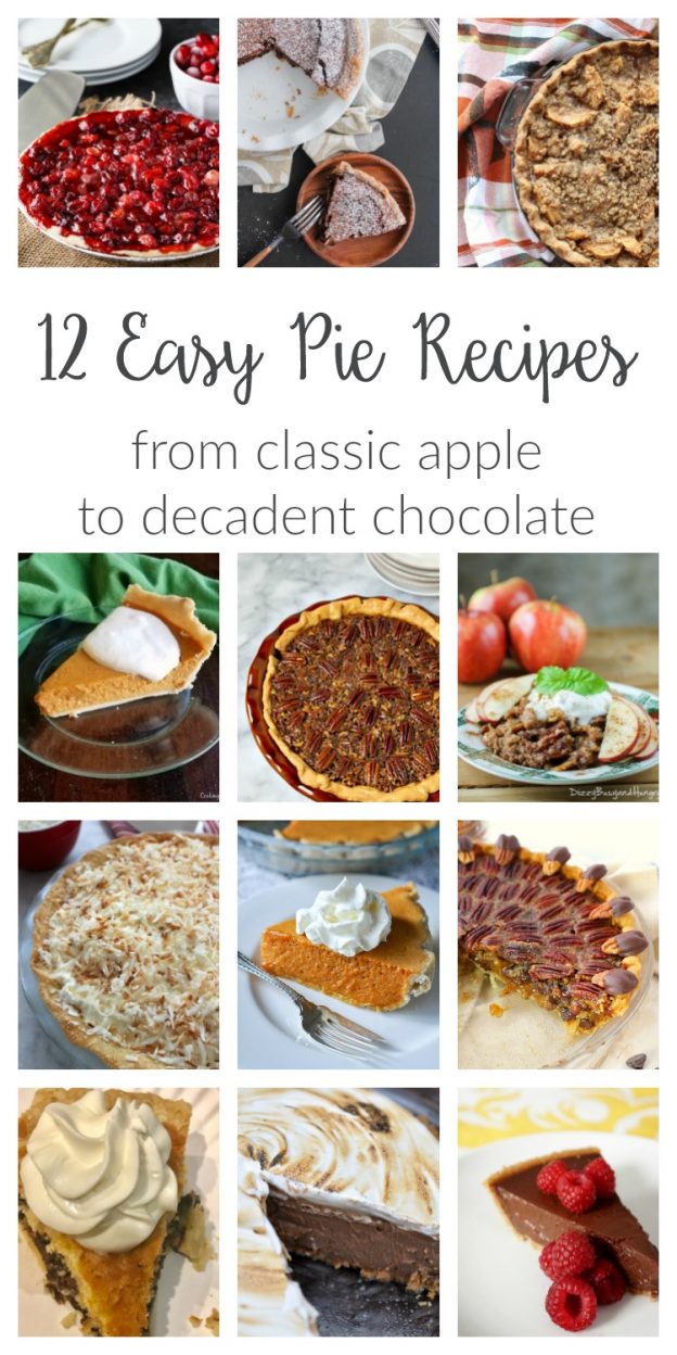 These pie recipes are as easy as they are delicious! From classic apple to unique, yummy chocolate pecan pie, each of these dessert ideas is sure to please.