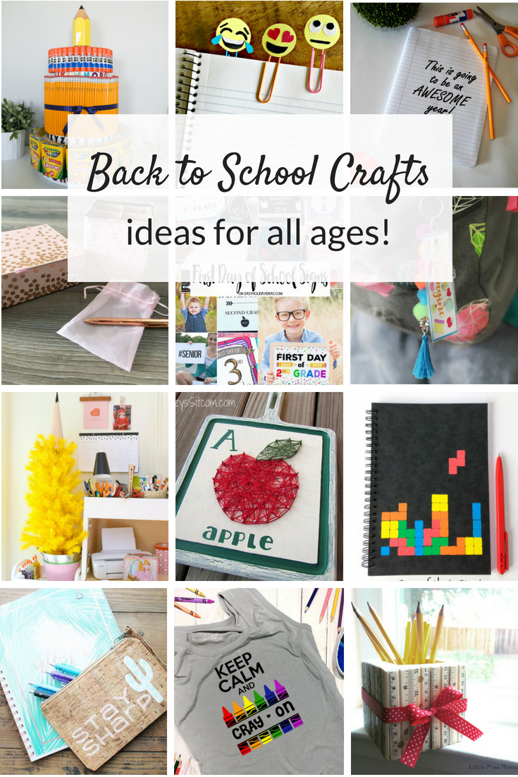 Back to School crafts ideas for all ages! From elementary age kids to middle school and teens, these easy DIYs are a fun way to kick off a new school year.