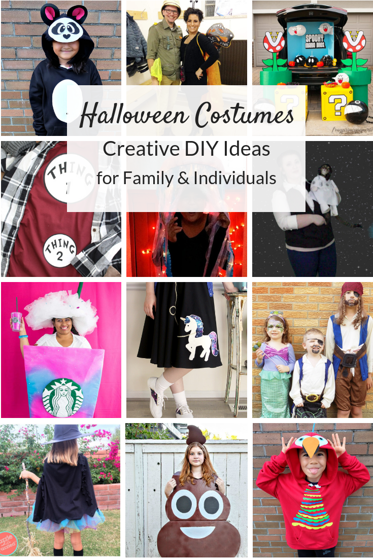 DIY Halloween Costumes and creative group costume ideas. Cute and cheap ideas for girls, boys, even the whole family that you make yourself!