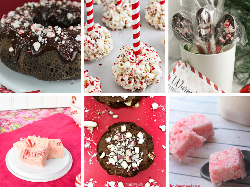 Variety of peppermint desserts