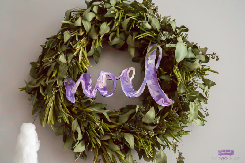 DIY Noel Sign Christmas Decor / Paint Pouring Christmas Wood Sign