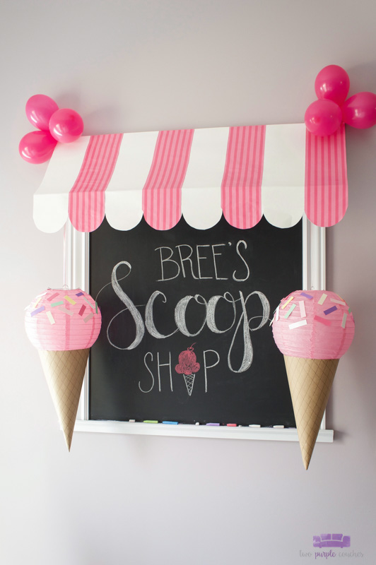 ice cream baby shower scoop shop sign