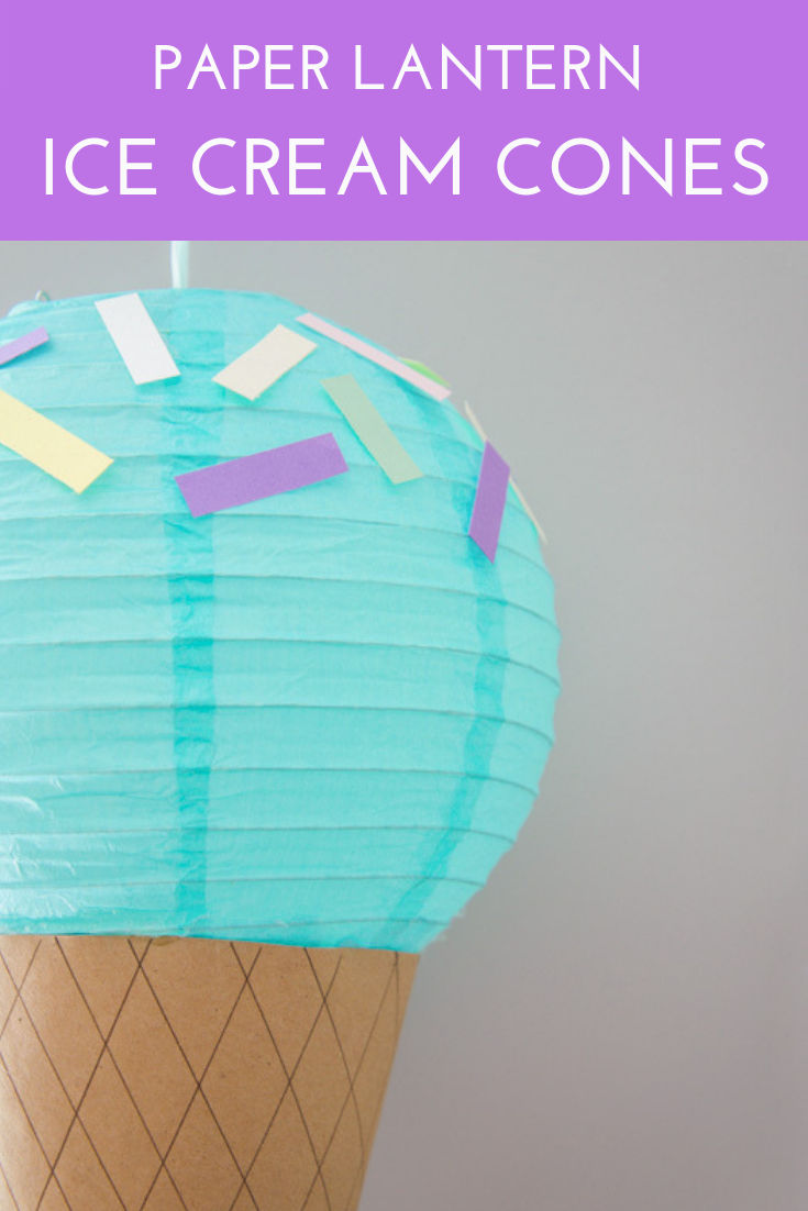 paper lantern ice cream cone Pin