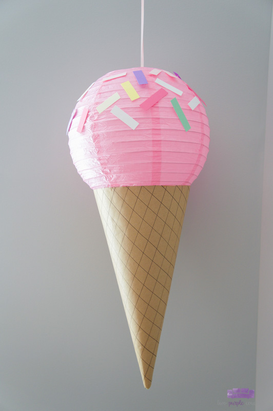 paper lantern ice cream cone party decoration
