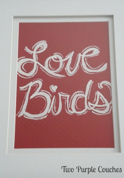 Love Birds DIY art