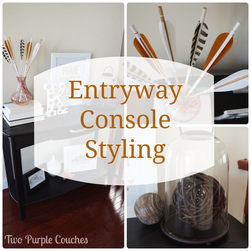 Entryway Console Styling; console styling