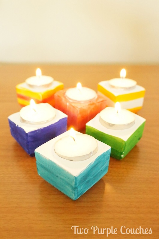DIY clay votives / Darby Smart craft - Two Purple Couches