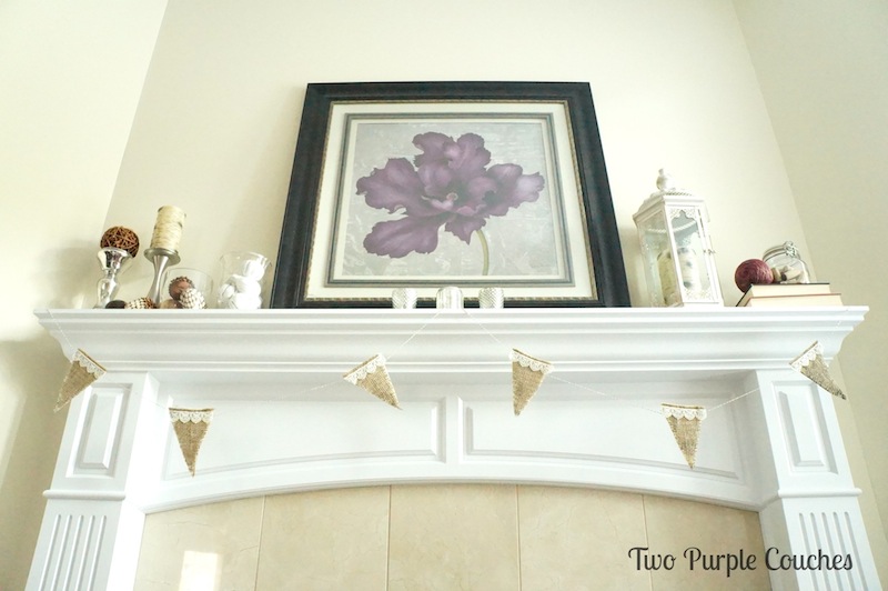 Fall Mantel - Two Purple Couches
