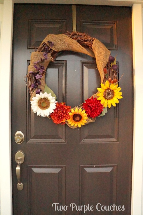Fall Wreath - Two Purple Couches
