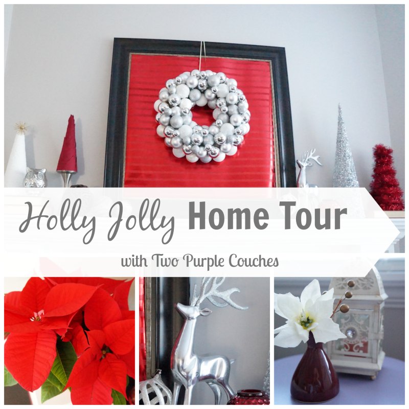 Holly Jolly Home Tour - Two Purple Couches