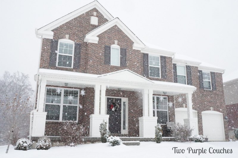 frightful weather - Christmas Home Tour - Two Purple Couches