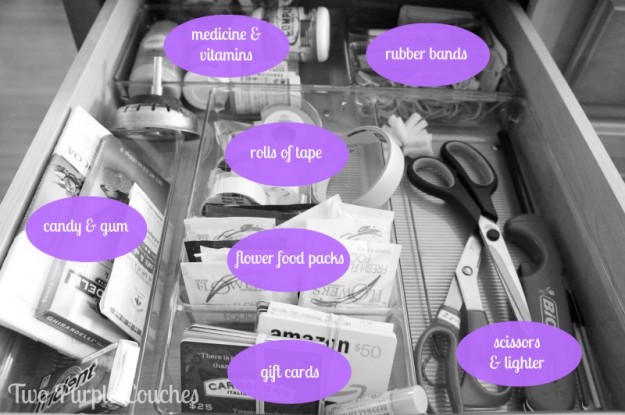 How to organize your junk drawer - Two Purple Couches