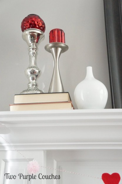 Mantel with mercury glass