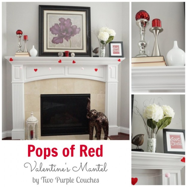 Valentine's Mantel Collage