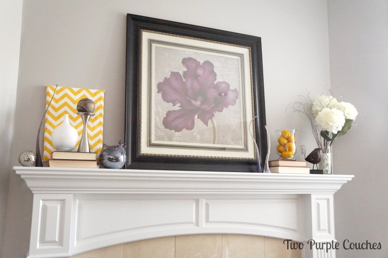 Spring Mantel - Two Purple Couches